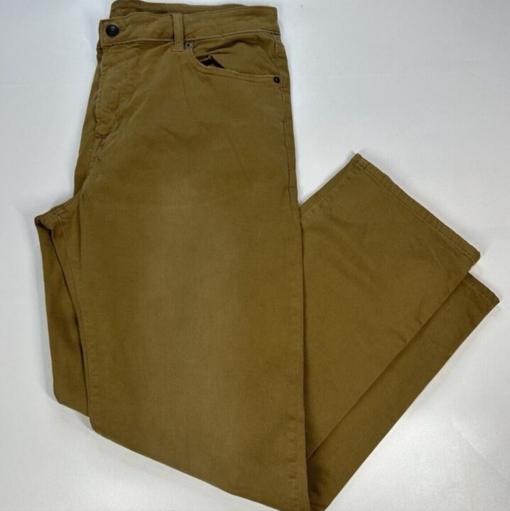 American Eagle Jeans Mens 36X32 Relaxed Straight Brown Tan Casual